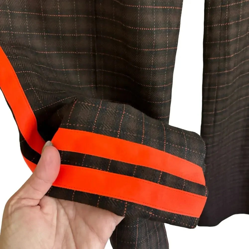 Alice + Olivia Dylan Plaid High Waist Wide Leg Pants - Picture 9 of 16